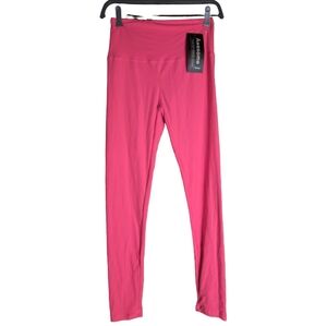 NWT Awesome J Ultra Soft Premium Leggings Neon Pink One Size Stretch